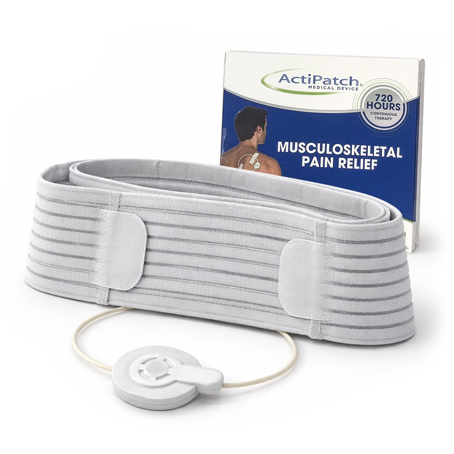 Mint Bucket ActiPatch Wearable Pain-Relief Device, Adjustable Back Wrap Kit for Lower Back, Secure Velcro Hold, Drug-Free Therapy Support, Device + Wrap Included - dailyvitalstore