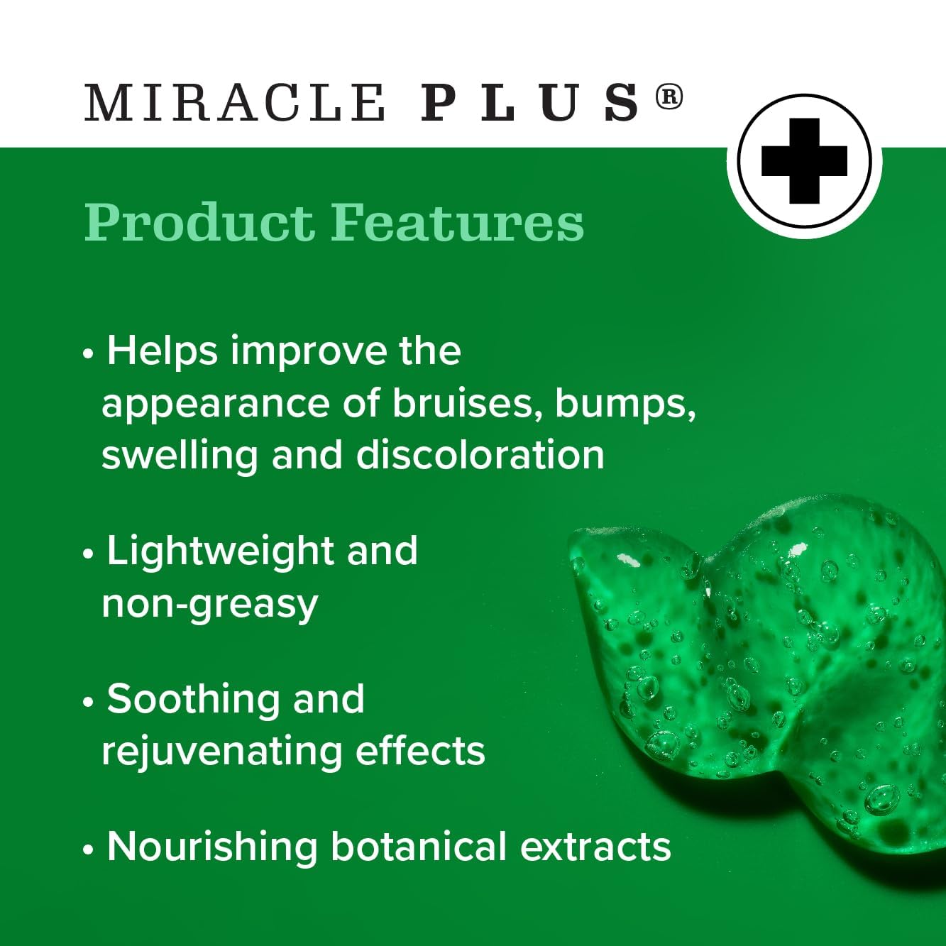 Miracle Plus Natural Arnica Bruise Gel For Body | Skin Care Arnica Montana Lotion Topical Gel | Extra Strength Vitamin K Cream Ointment, 4 Fl Oz - dailyvitalstore