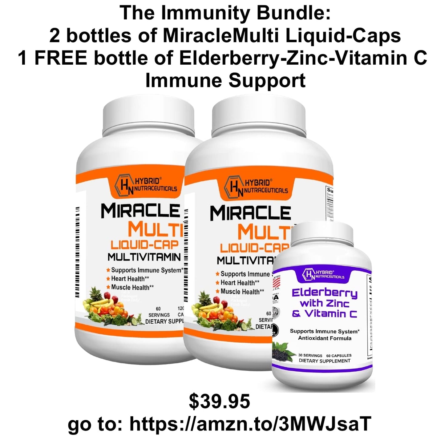 MiracleMulti Liquid Multivitamin Capsules for Men & Women - Complete Whole Food Blend Daily Vitamin & Mineral Supplement with CoQ10, B12, 42 Superfood Enzyme - 120 Softgels - dailyvitalstore