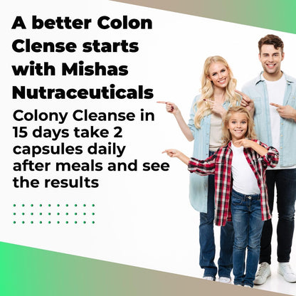 Mishas Nutraceutical Colon Cleanse - Relief from Gas and Bloating, Supports Gut Health with Magnesium, Berberine, Vitamin D, Quercetin & More - dailyvitalstore