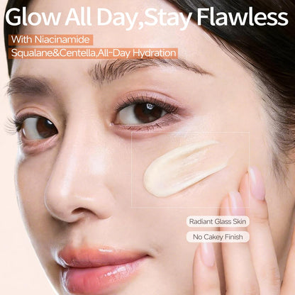 MISS SEASON Glow Velvet Face Primer for Face Before Makeup, Long Lasting Hydrating Primer Face Makeup Primer for Face, Oil Control Moisturizing Cream Pore Blurring Primer for Mature Skin - dailyvitalstore