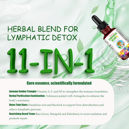 Misyvoing Liposomal Lymphatic Detox & Drainage Drops –Multivitamins A、C、D + Herbal Blend with Elderberry & Echinacea– Supports Lymphatic Drainage, Immune System & Detox - dailyvitalstore