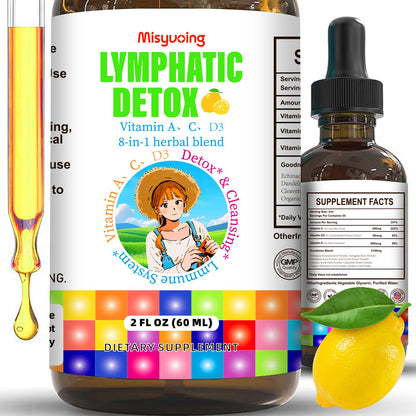 Misyvoing Liposomal Lymphatic Detox & Drainage Drops –Multivitamins A、C、D + Herbal Blend with Elderberry & Echinacea– Supports Lymphatic Drainage, Immune System & Detox - dailyvitalstore