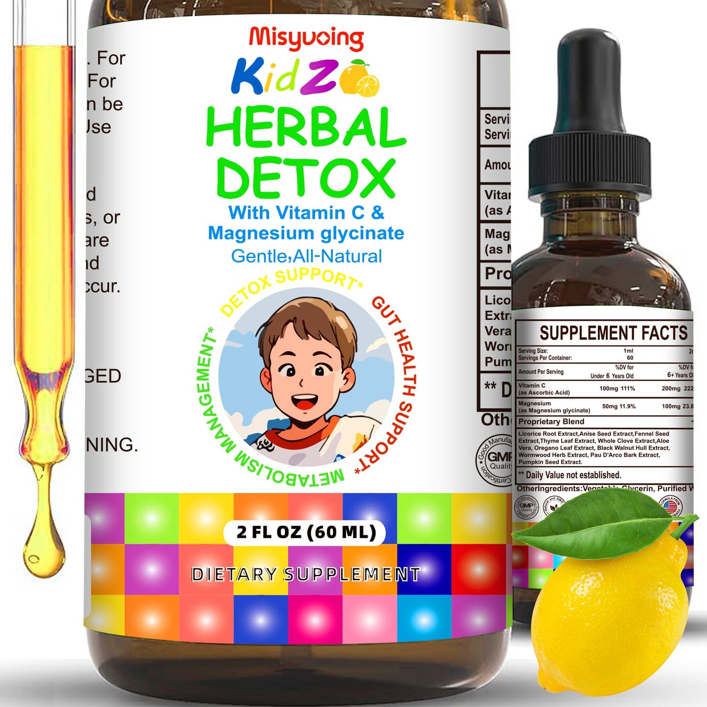 Misyvoing Natural Herbal Gut Support for Kids and Adults,Supports Body Cleansing, Immune Support,Improve Concentration,Vitamins C - dailyvitalstore