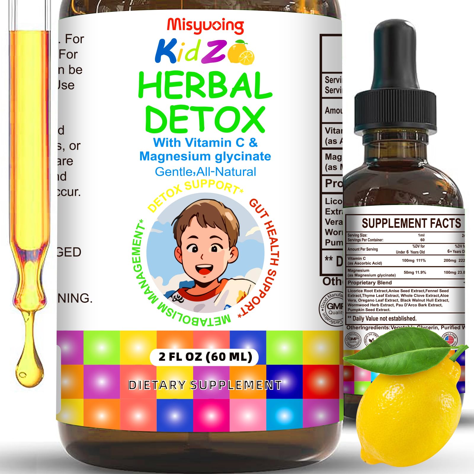 Misyvoing Natural Herbal Gut Support for Kids and Adults,Supports Body Cleansing, Immune Support,Improve Concentration,Vitamins C - dailyvitalstore