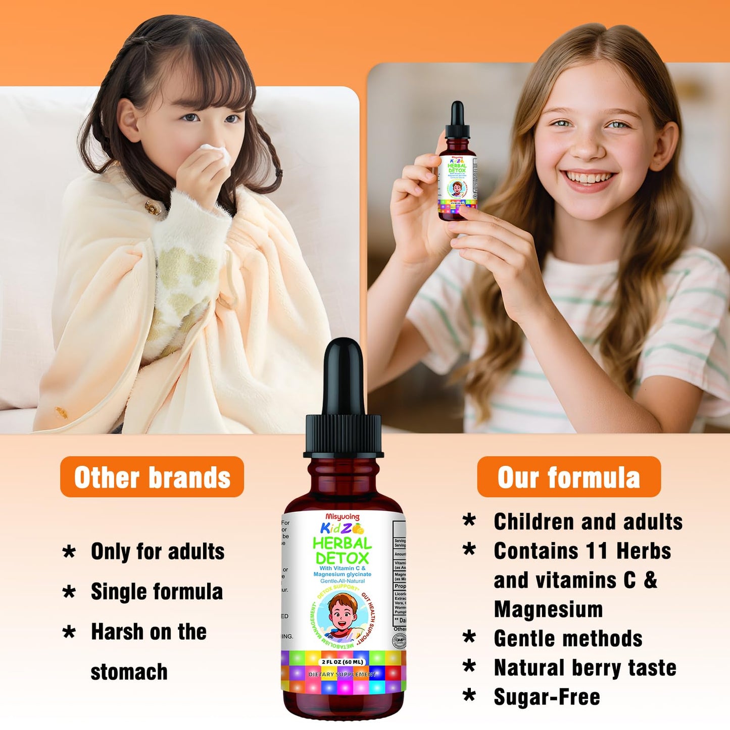 Misyvoing Natural Herbal Gut Support for Kids and Adults,Supports Body Cleansing, Immune Support,Improve Concentration,Vitamins C - dailyvitalstore