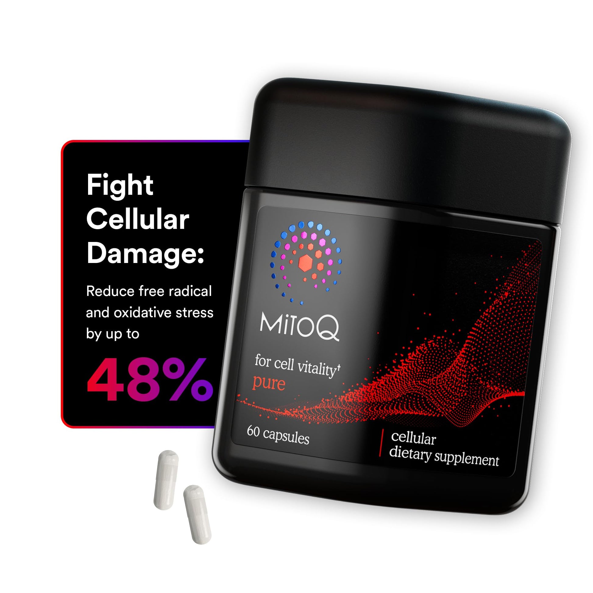 MitoQ Pure Advanced Mitochondria Supplement Superior Bioavailability to CoQ10 | Reduces Free Radical Damage for Healthy Aging, Metabolism, Heart Health, Energy, Strength & Mobility - dailyvitalstore