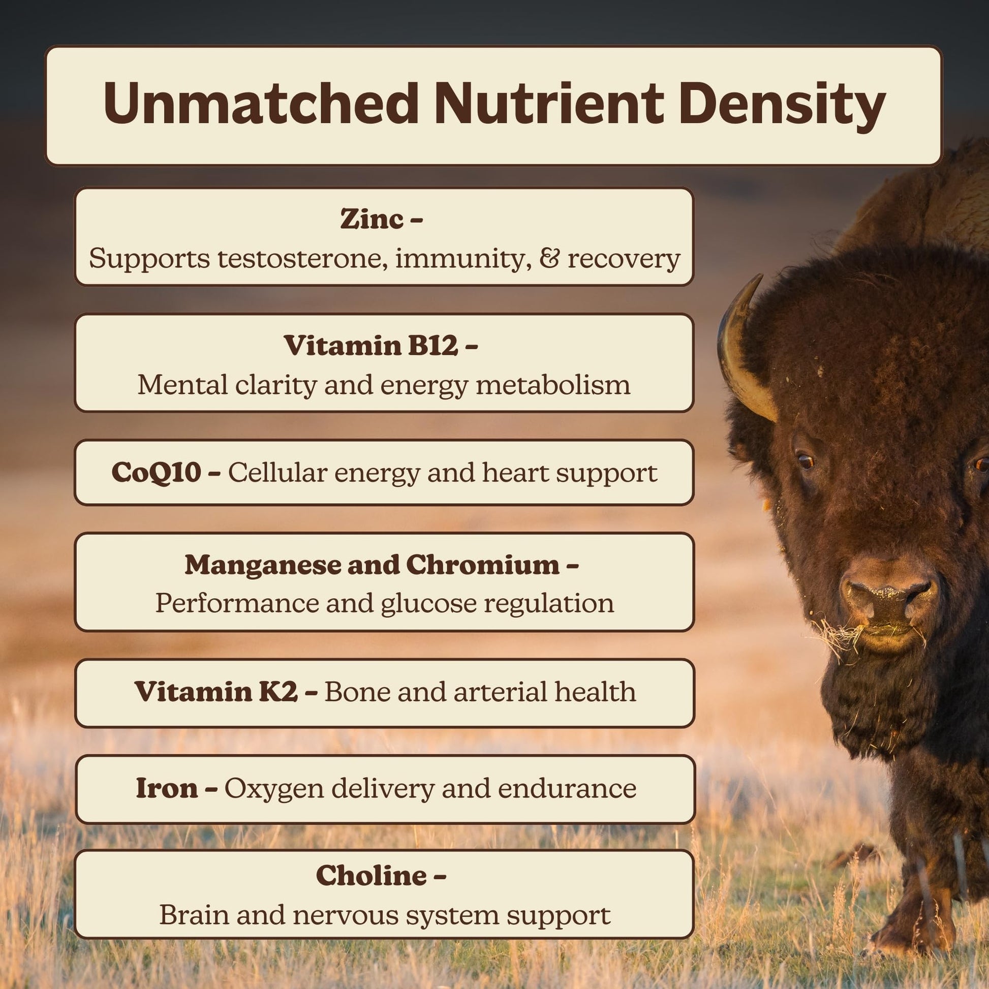 MK Supplements American Beast | Bison Liver & Heart Capsules | ~49x More CoQ10 Than Beef Liver | Regeneratively Raised Bison | 150 Capsules - dailyvitalstore