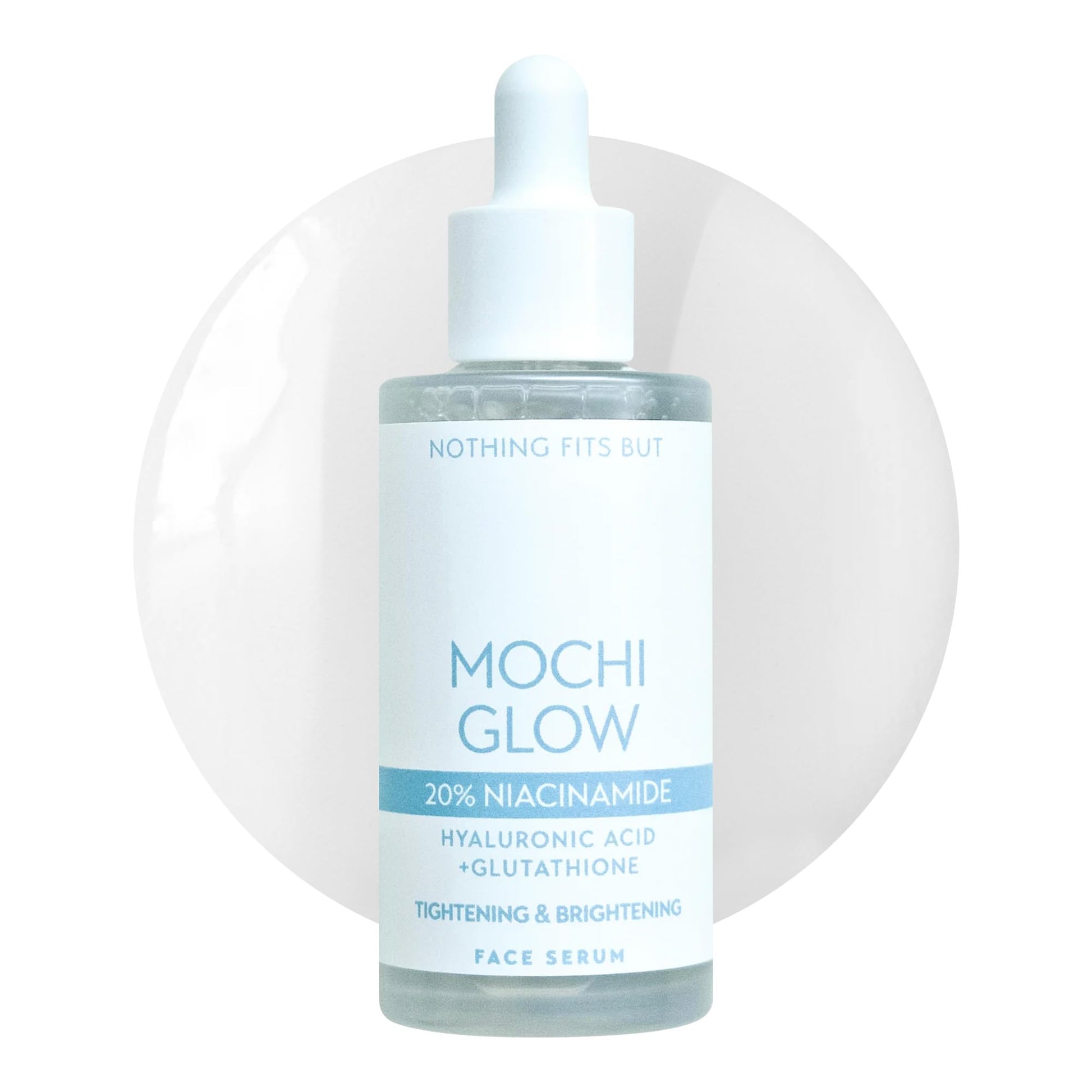 Mochi Glow 20% Niacinamide Serum for Face, High Potency Pore Tightening Skin Serum with Hyaluronic Acid & Glutathione, Anti-Aging Serum for Dark Spots & Fine Lines, Korean Skincare, 50ml/1.7fl.oz. - dailyvitalstore