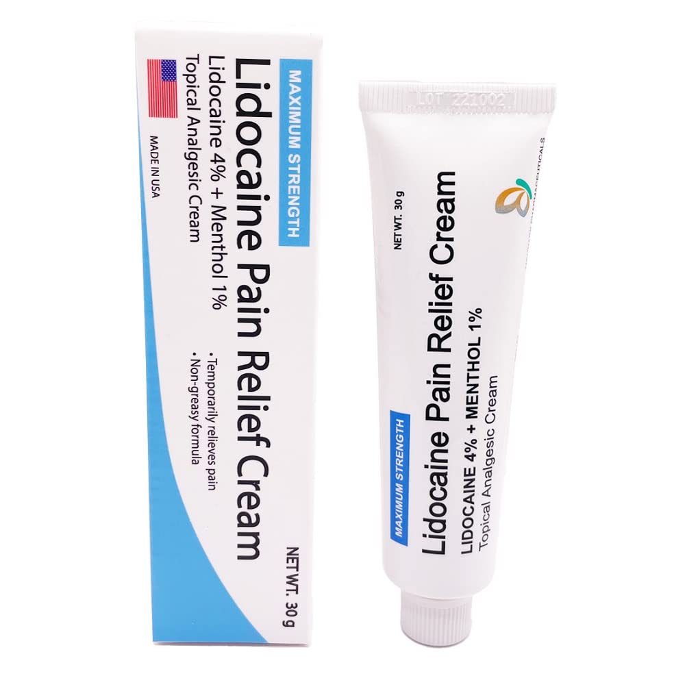 MOHNARK Pain Relief Cream with Lidocaine 4% and 1% Menthol | Includes Vitamin E | Numbs Away Pain Faster | Non-Greasy - dailyvitalstore
