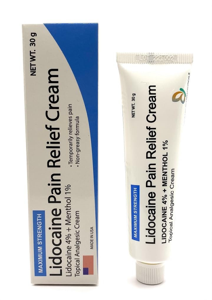 MOHNARK Pain Relief Cream with Lidocaine 4% and 1% Menthol | Includes Vitamin E | Numbs Away Pain Faster | Non-Greasy - dailyvitalstore