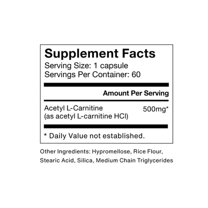 Momentous Acetyl L-Carnitine - Brain Function & Cognitive Support Supplement - Boosts Mental Clarity & Energy Production - dailyvitalstore
