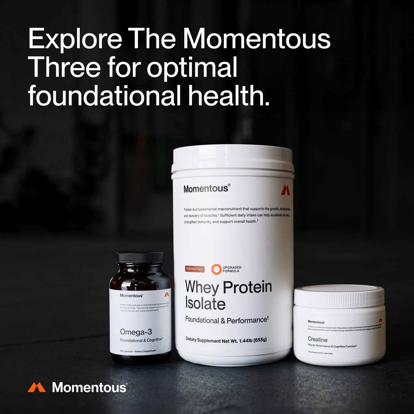 Momentous Creatine Monohydrate Powder - Creatine Powder - Supports Strength, Lean Muscle, & Recovery for Men & Women - NSF Certified for Sport - 5 g per Serving - 30 Servings - dailyvitalstore