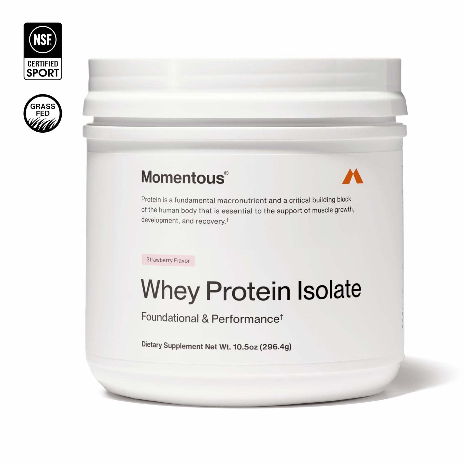Momentous Essential Grass-Fed Whey Protein Powder - 20 g Whey Isolate Protein - NSF Certified for Sport - Gluten-Free - 12 Servings for Essential Everyday Use - dailyvitalstore