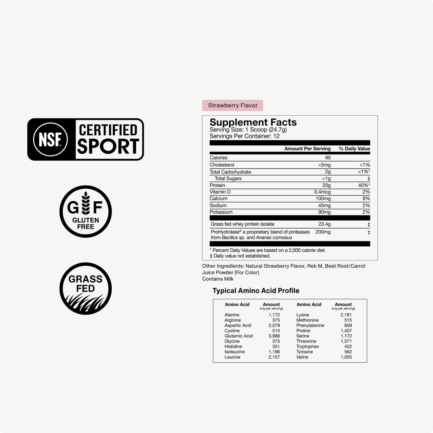 Momentous Essential Grass-Fed Whey Protein Powder - 20 g Whey Isolate Protein - NSF Certified for Sport - Gluten-Free - 12 Servings for Essential Everyday Use - dailyvitalstore
