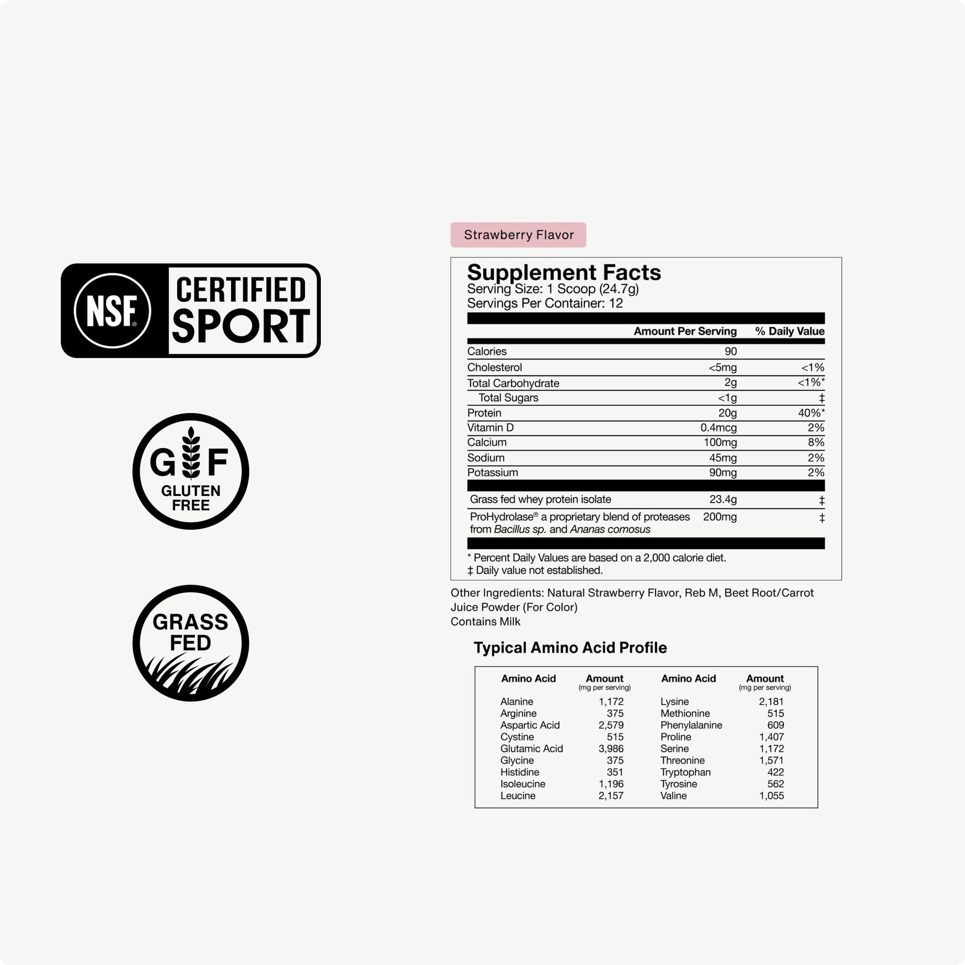 Momentous Essential Grass-Fed Whey Protein Powder - 20 g Whey Isolate Protein - NSF Certified for Sport - Gluten-Free - 12 Servings for Essential Everyday Use - dailyvitalstore