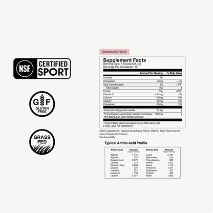 Momentous Essential Grass-Fed Whey Protein Powder - 20 g Whey Isolate Protein - NSF Certified for Sport - Gluten-Free - 12 Servings for Essential Everyday Use - dailyvitalstore