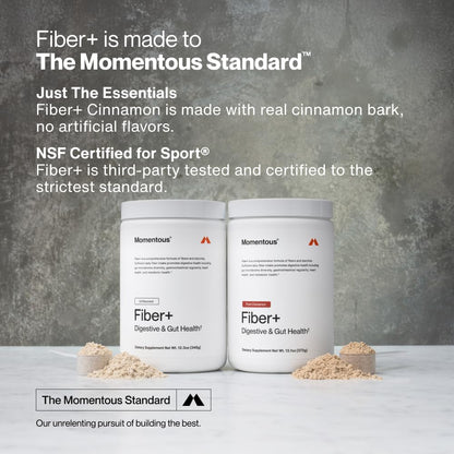 Momentous Fiber+ - Daily Multi-Source Fiber Blend to Support Nutrient Absorption, Natural Energy Production, & Recovery - NSF Certified for Sport - Non-GMO & Gluten-Free - dailyvitalstore