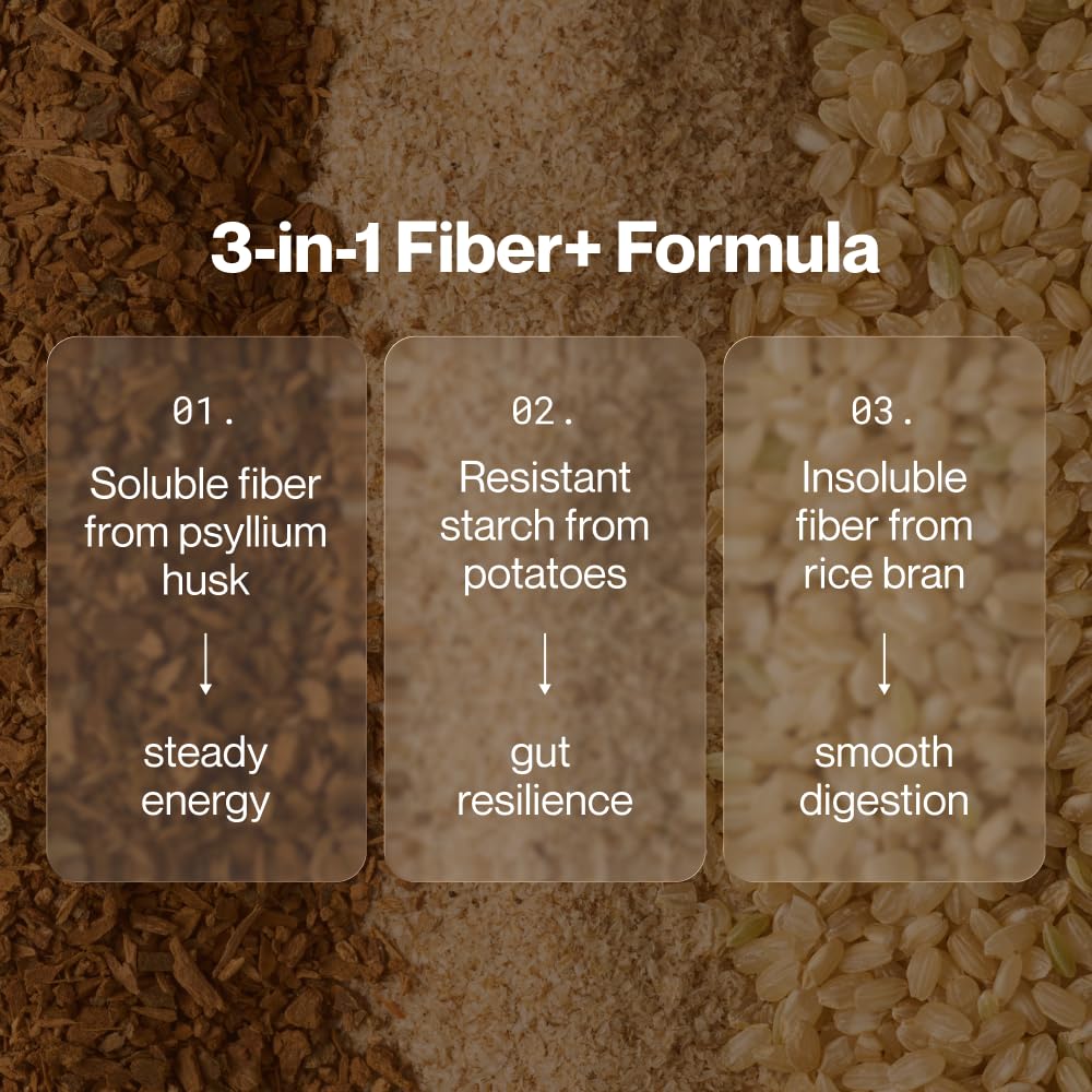 Momentous Fiber+ - Daily Multi-Source Fiber Blend to Support Nutrient Absorption, Natural Energy Production, & Recovery - NSF Certified for Sport - Non-GMO & Gluten-Free - dailyvitalstore