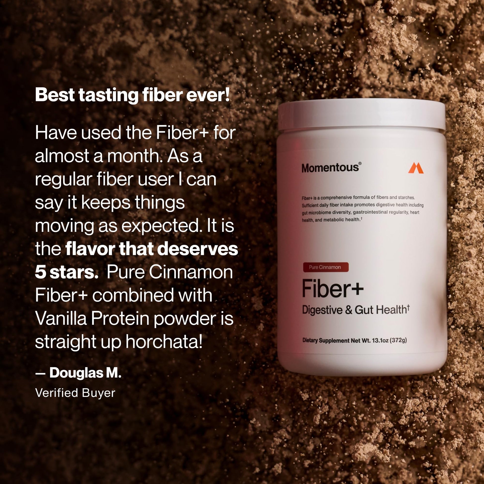 Momentous Fiber+ - Daily Multi-Source Fiber Blend to Support Nutrient Absorption, Natural Energy Production, & Recovery - NSF Certified for Sport - Non-GMO & Gluten-Free - dailyvitalstore