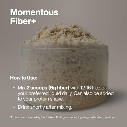 Momentous Fiber+ - Daily Multi-Source Fiber Blend to Support Nutrient Absorption, Natural Energy Production, & Recovery - NSF Certified for Sport - Non-GMO & Gluten-Free - dailyvitalstore
