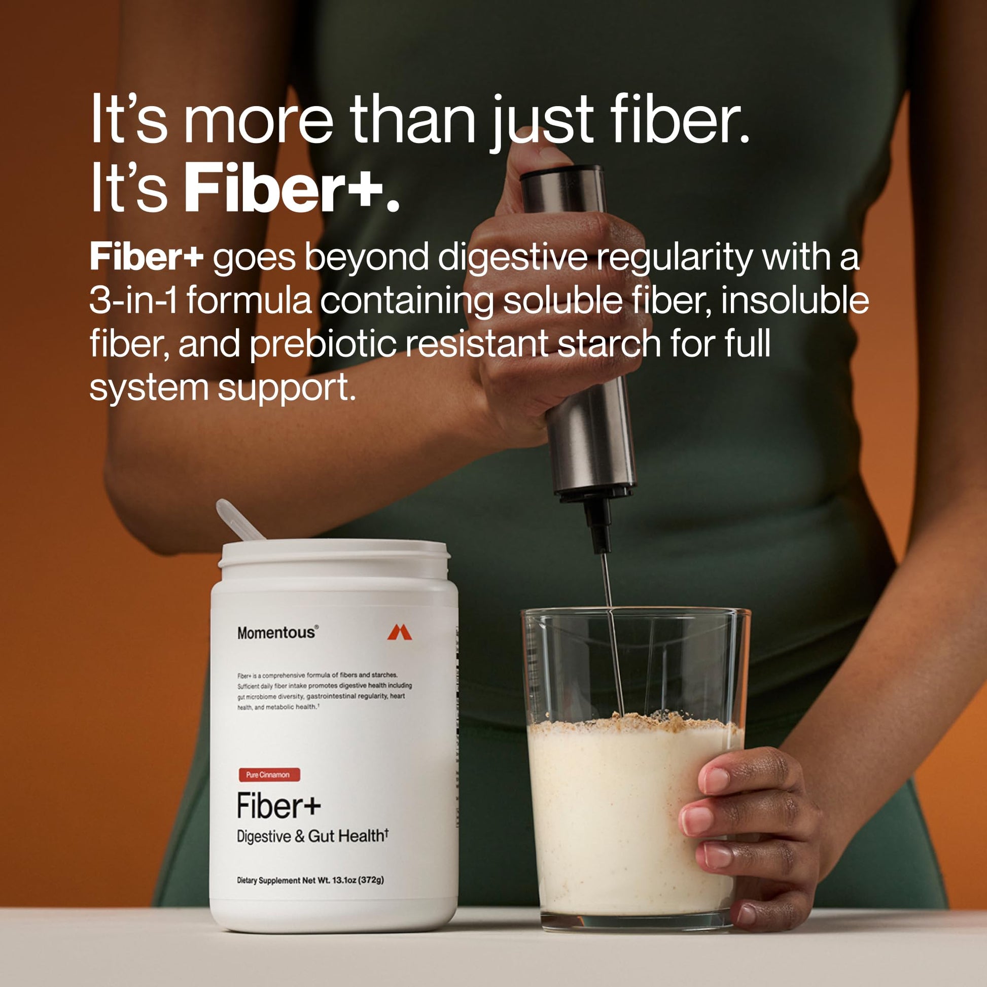 Momentous Fiber+ - Daily Multi-Source Fiber Blend to Support Nutrient Absorption, Natural Energy Production, & Recovery - NSF Certified for Sport - Non-GMO & Gluten-Free - dailyvitalstore