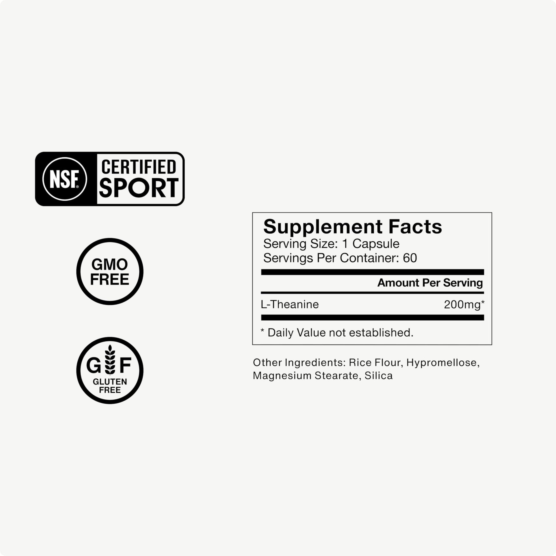 Momentous L-Theanine Supplement - 200 mg Capsules to Promote Relaxation & Focus - NSF Certified for Sport - GMO- & Gluten-Free - 60 Servings - dailyvitalstore