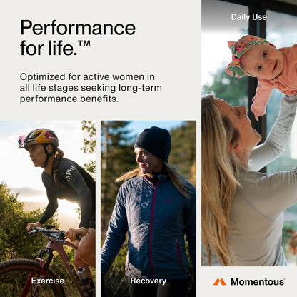 Momentous The Women's Three Bundle - Iron+, Calcium, & Vitamin D3 (2,000 IU) - 3 Critical Nutrients for All Women in 1 Daily Supplement System - NSF Certified for Sport - Gluten-Free - 60 Servings - dailyvitalstore