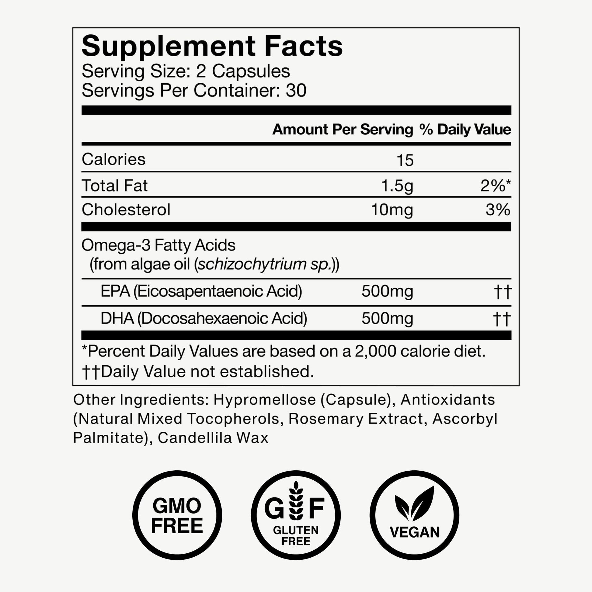 Momentous Vegan Omega-3 - Plant-Based EPA & DHA Supplement for Men & Women - Sourced from Algae Oil - Supports Heart, Joint, & Brain Health - NSF Certified for Sport - 1,000 mg - 30 Servings - dailyvitalstore