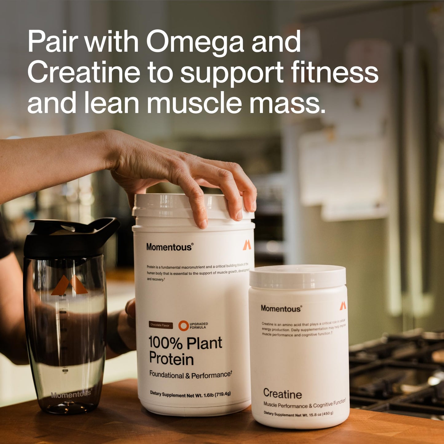 Momentous Vegan Protein Powder - 20 g Plant-Based Protein - NSF Certified for Sport - Gluten-Free - Non-GMO - 22 Servings for Essential Everyday Use - Chocolate - dailyvitalstore