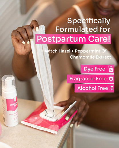 Mommy First® Alcohol-Free Witch Hazel Postpartum Healing Foam & Perineal Cooling Liners Bundle – Probiotic-Infused Relief for Perineal Pain, Itch & Burn After Birth – 24 Liners + 5oz Foam - dailyvitalstore