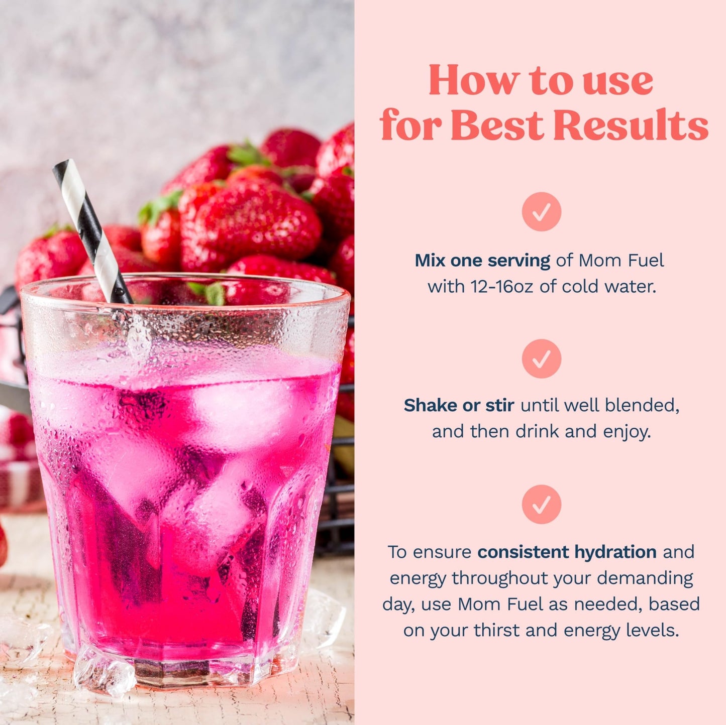 Mommy Knows Best Mom Fuel Electrolyte Drink Mix for Moms, Hydration Support - for Pregnancy, Prenatal, Electrolytes + Trace Minerals, Lactation Drink Mix Supplement (32 Count) - dailyvitalstore