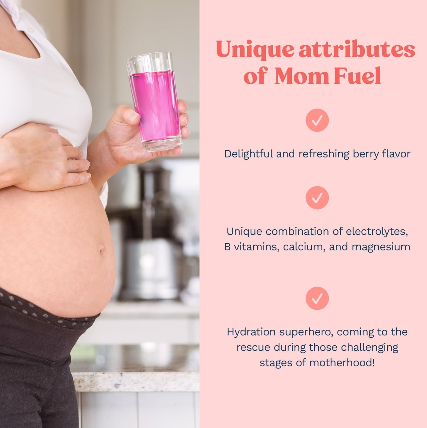 Mommy Knows Best Mom Fuel Electrolyte Drink Mix for Moms, Hydration Support - for Pregnancy, Prenatal, Electrolytes + Trace Minerals, Lactation Drink Mix Supplement (32 Count) - dailyvitalstore