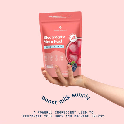Mommy Knows Best Mom Fuel Electrolyte Drink Mix for Moms, Hydration Support - for Pregnancy, Prenatal, Electrolytes + Trace Minerals, Lactation Drink Mix Supplement (32 Count) - dailyvitalstore