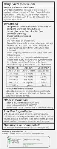 Mommy's Bliss Children's Pain and Fever Reducer, Kids Acetaminophen, Dye Free, Delicious Mixed Berry Flavor, Ages 2+, 4 Fluid Ounces (Pack of 2) - dailyvitalstore