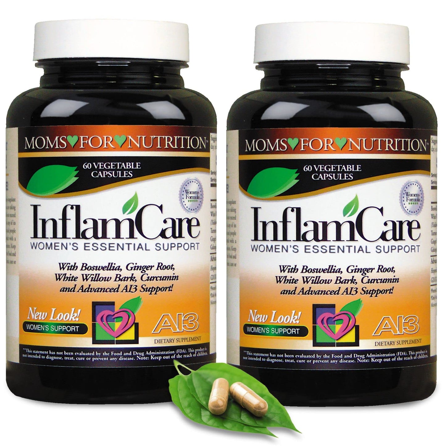 Moms For Nutrition 3 Bottles - InflamCare 3000MG Women’s Formula Gluten Free - 180 Count - dailyvitalstore