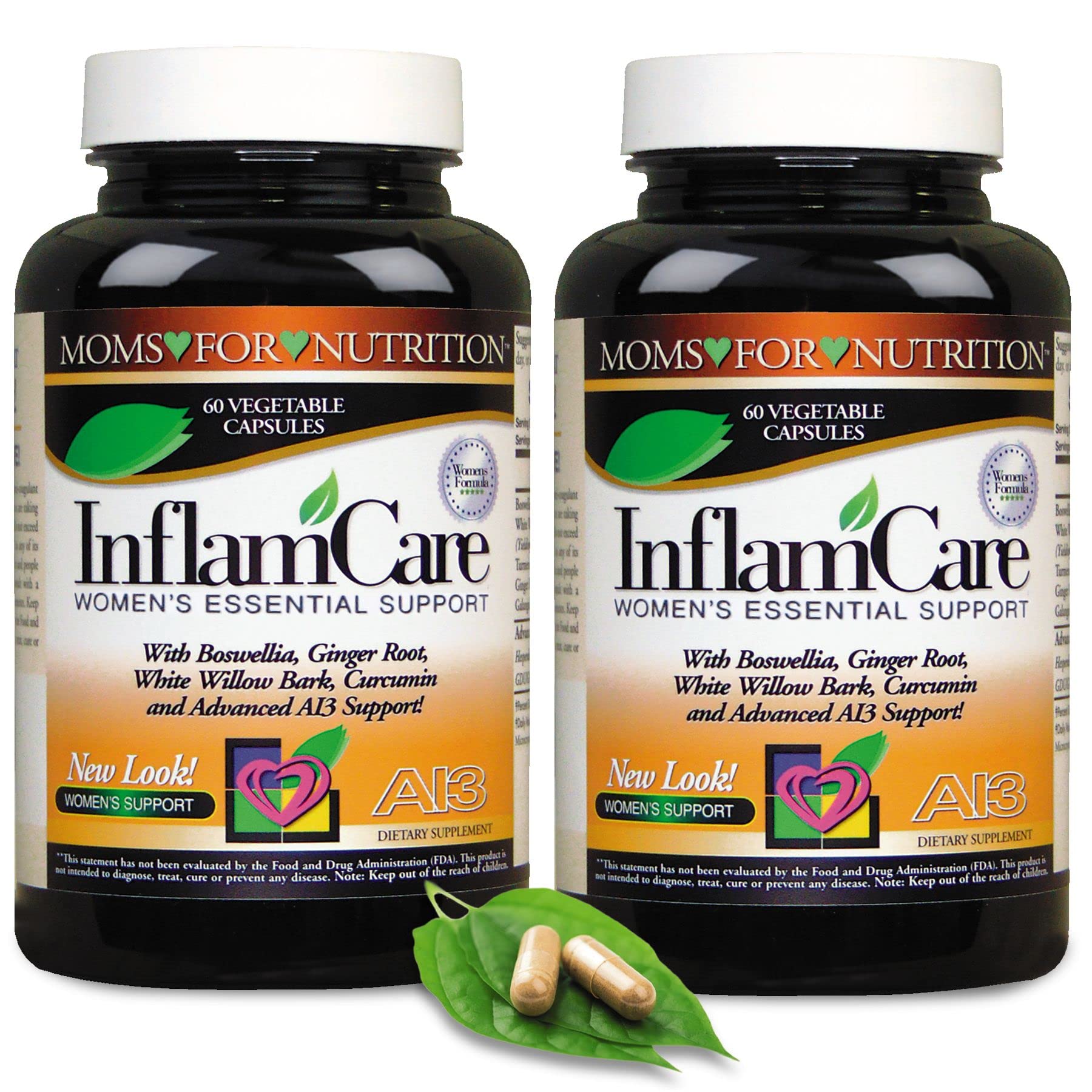 Moms For Nutrition 3 Bottles - InflamCare 3000MG Women’s Formula Gluten Free - 180 Count - dailyvitalstore