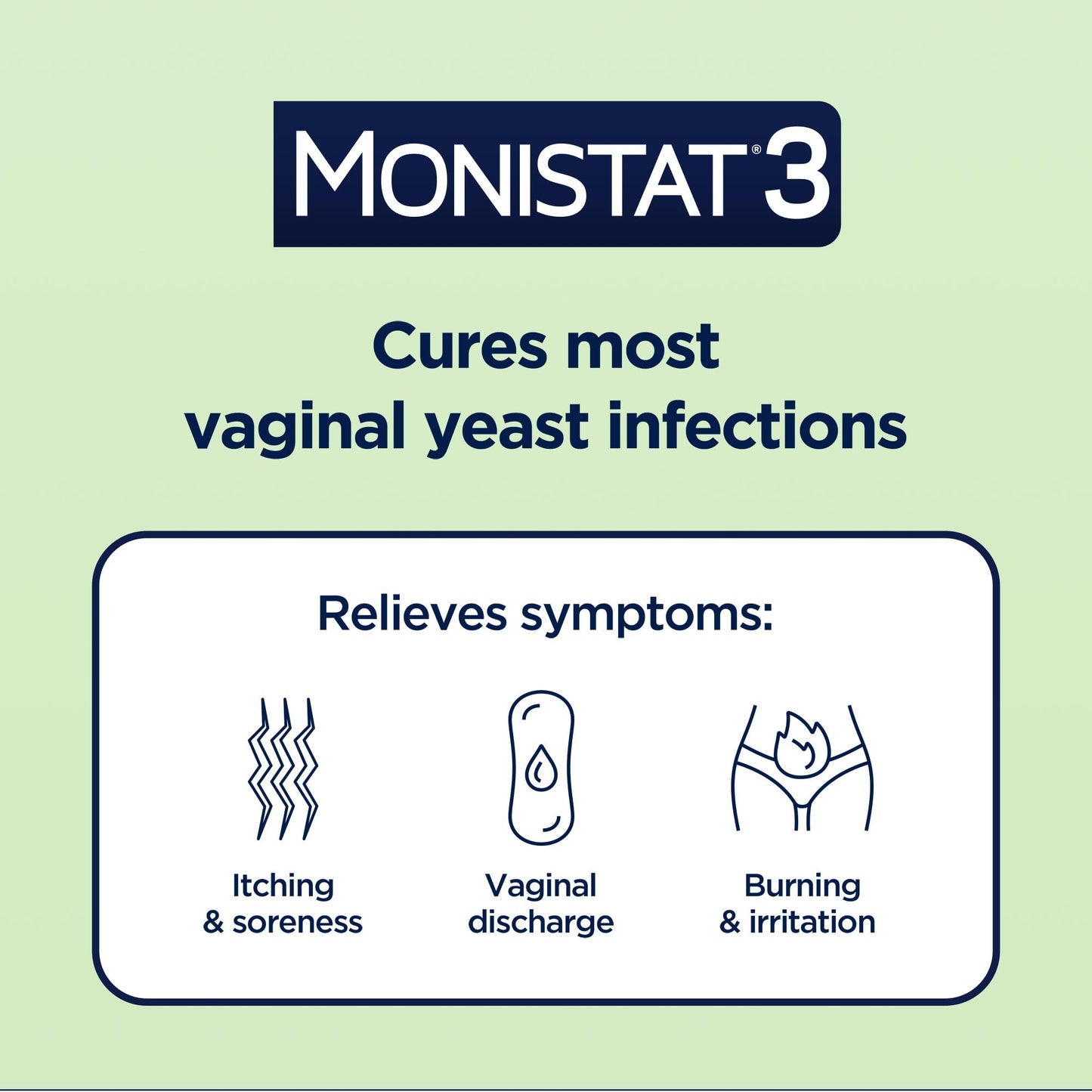 Monistat 3-Day Yeast Infection Treatment for Women, 3 Miconazole Vaginal Suppositories & External Itch Relief Cream (9g Tube) Combo Pack - dailyvitalstore