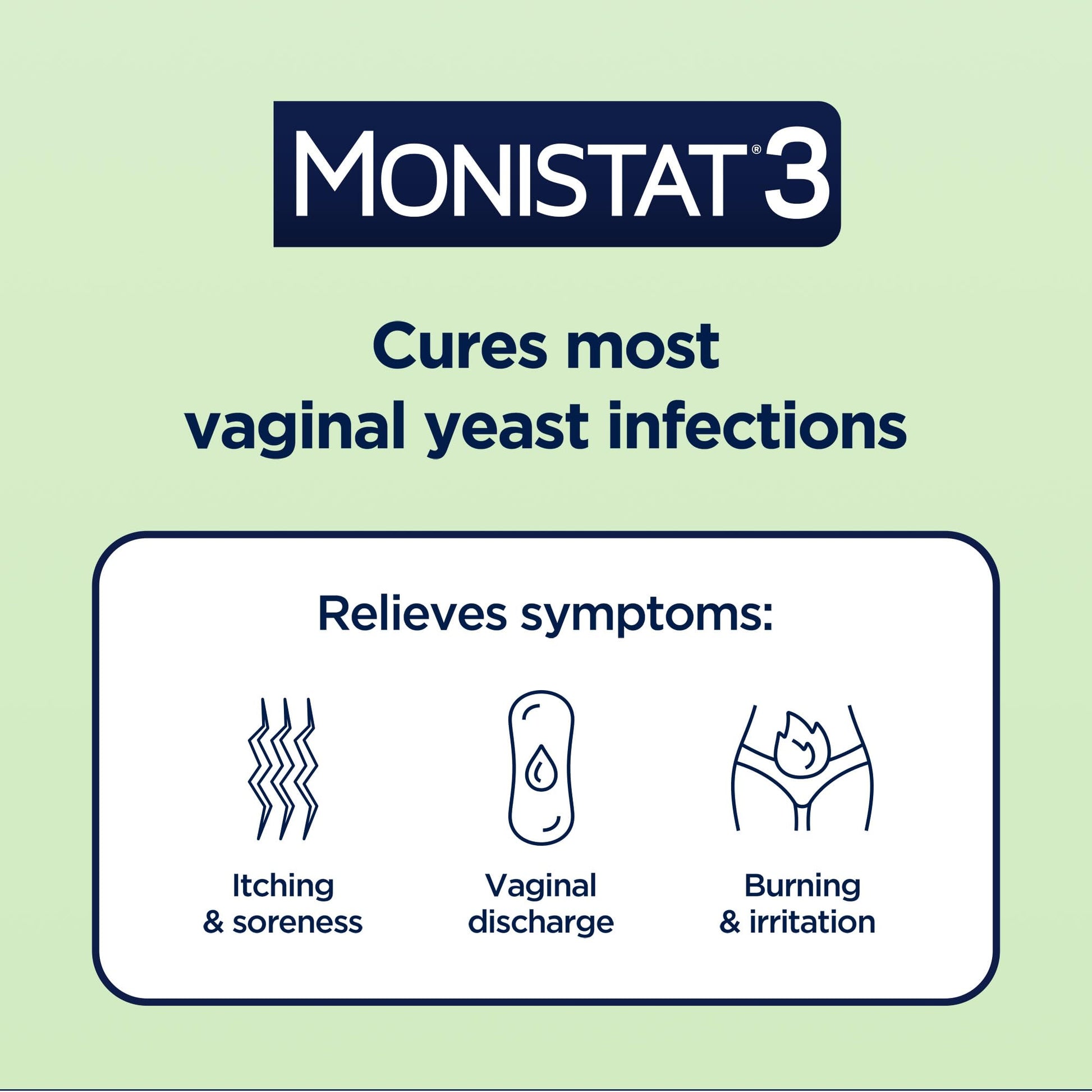 Monistat 3-Day Yeast Infection Treatment for Women, 3 Miconazole Vaginal Suppositories & External Itch Relief Cream (9g Tube) Combo Pack - dailyvitalstore