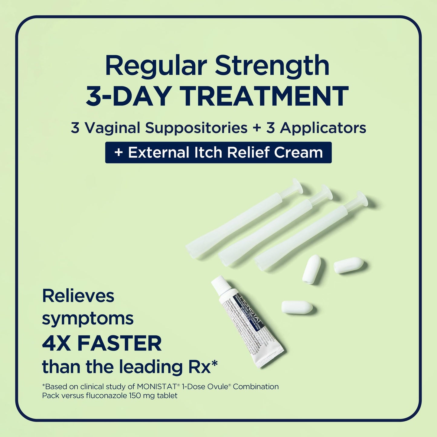 Monistat 3-Day Yeast Infection Treatment for Women, 3 Miconazole Vaginal Suppositories & External Itch Relief Cream (9g Tube) Combo Pack - dailyvitalstore