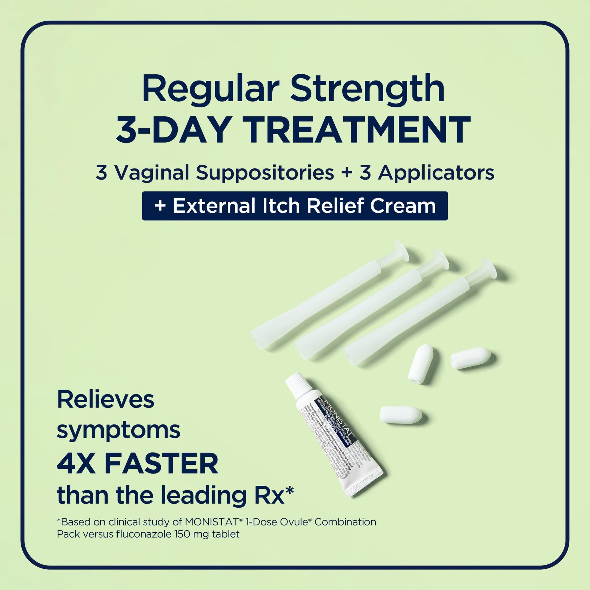 Monistat 3-Day Yeast Infection Treatment for Women, 3 Miconazole Vaginal Suppositories & External Itch Relief Cream (9g Tube) Combo Pack - dailyvitalstore