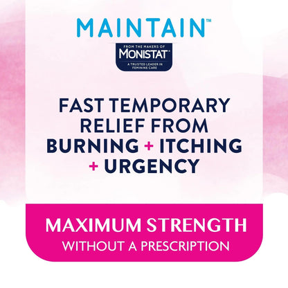 Monistat Maintain UTI 2-in-1 Test & Pain Relief Kit, 2 Test Strips & 12 Urinary Pain Relief Tablets, 2 Minute Results and Maximum Strength Pain, Burning and Urgency Relief - dailyvitalstore