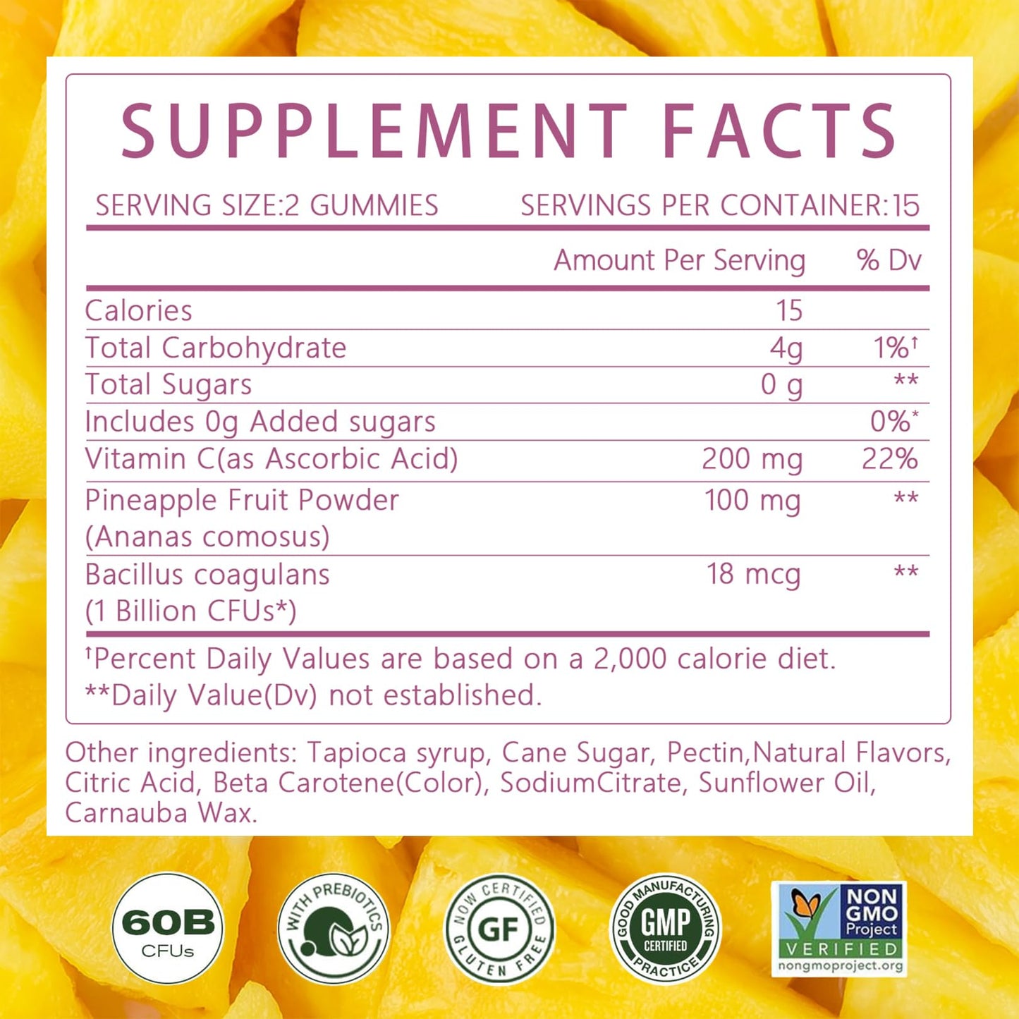 Montue Premium Diamond Feminine Balance Gummies-pH Balance with Prebiotics & Lactobacillus Probiotic Blend&Hawaiian Pineapple Immune Support,Vegan& Non-GMO（30 Gummies） - dailyvitalstore