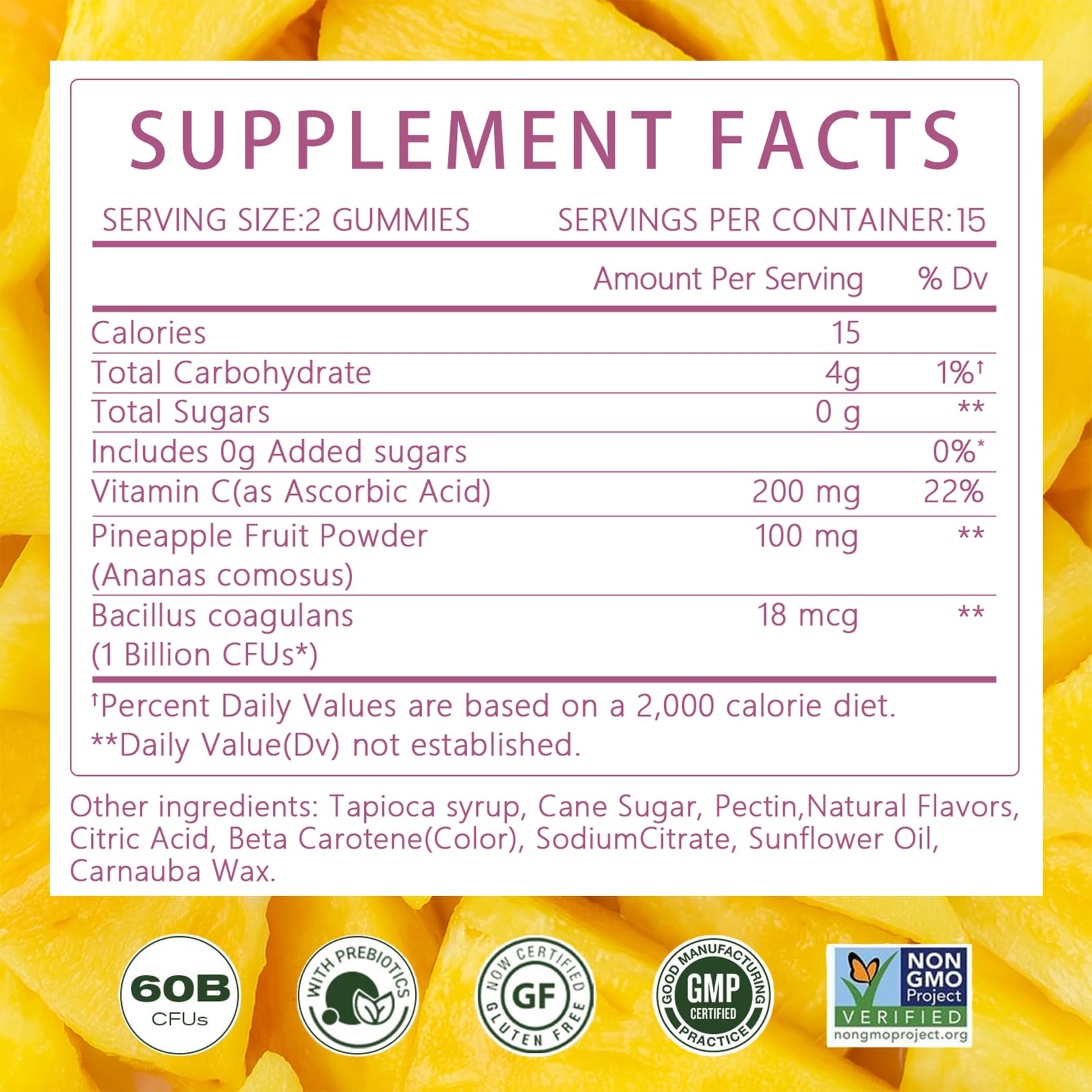 Montue Premium Diamond Feminine Balance Gummies-pH Balance with Prebiotics & Lactobacillus Probiotic Blend&Hawaiian Pineapple Immune Support,Vegan& Non-GMO（30 Gummies） - dailyvitalstore