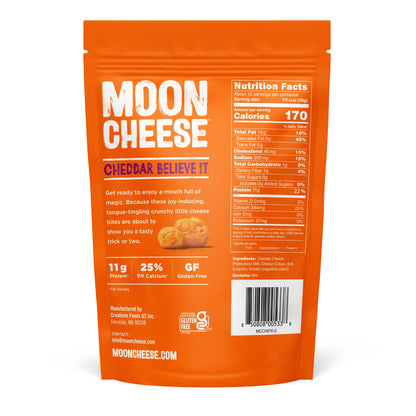 Moon Cheese Cheddar Believe It, 10 Ounce, 2-Pack, Crunchy, Protein-Rich Cheese Snack, Keto Friendly, 100% Real Cheese - dailyvitalstore