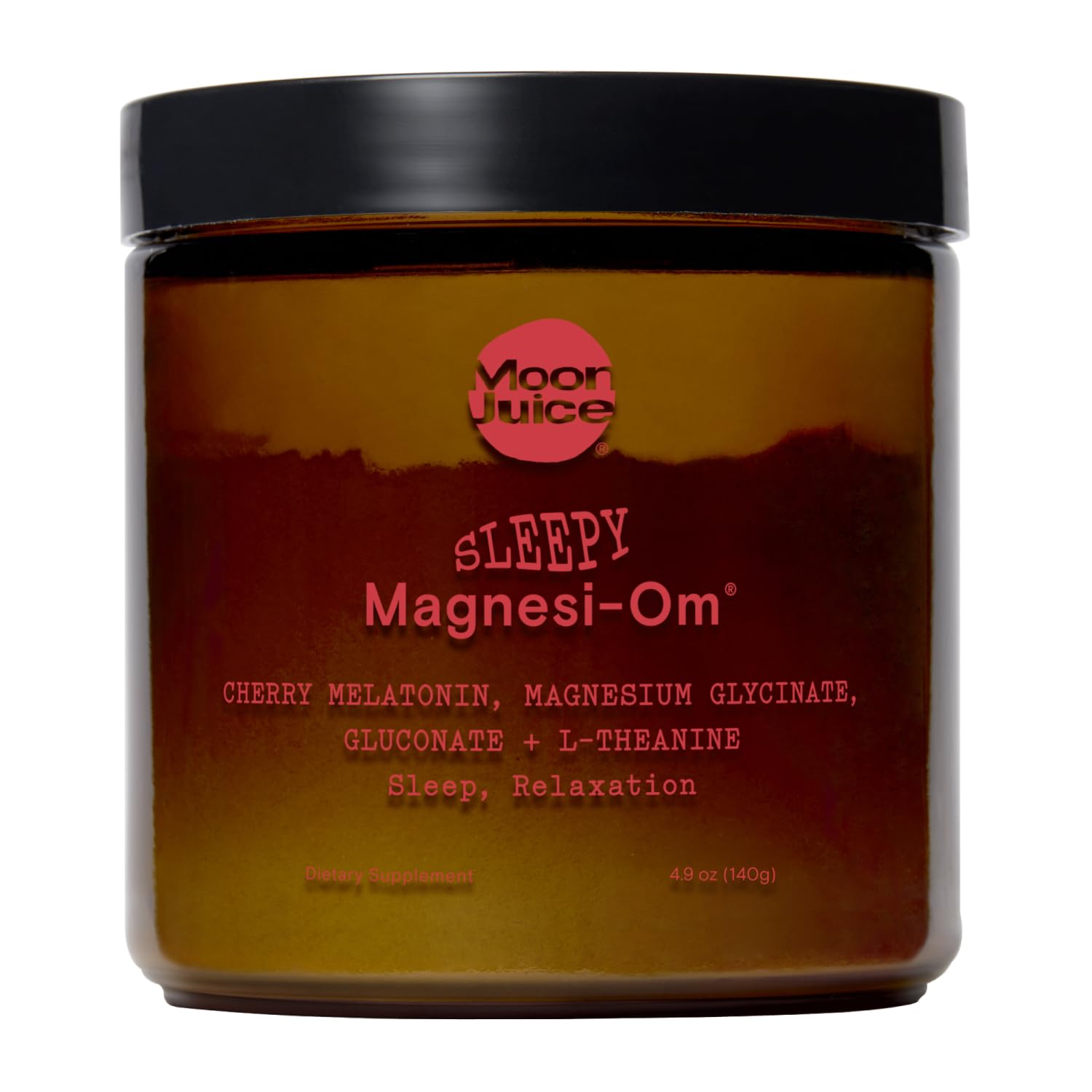 Moon Juice Sleepy Magnesi-Om - Sleep Supplement Powder with Magnesium Glycinate, L-Theanine & Plant-Based Melatonin, Sugar-Free Bedtime Drink Mix for Deep Sleep w/o Grogginess, Cherry, 35 Servings - dailyvitalstore