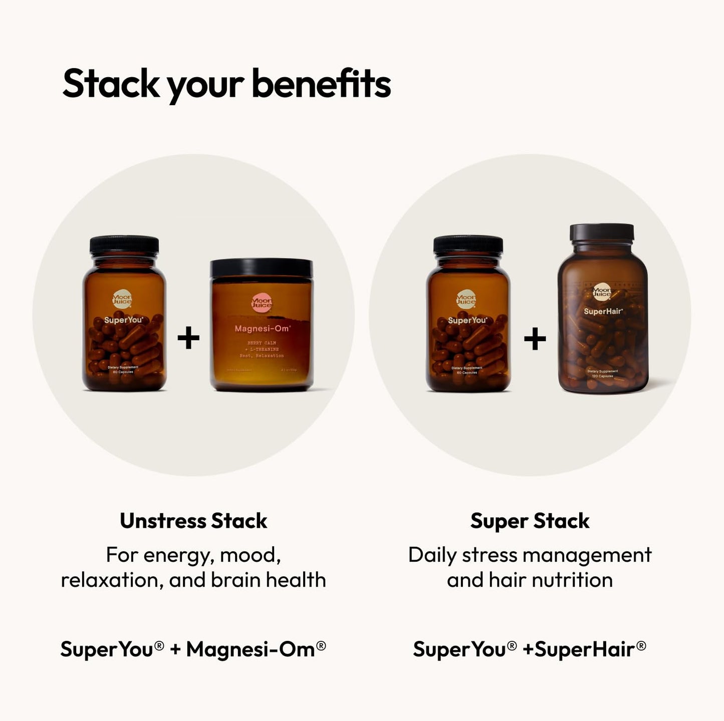 Moon Juice SuperYou Ashwagandha Supplements with Rhodiola, Shatavari & Amla - Cortisol Reducer for Energy, Mood, Focus and Stress Support, Vegan, Non-GMO & 100% Traceable, 60 Capsules, 30 Servings - dailyvitalstore
