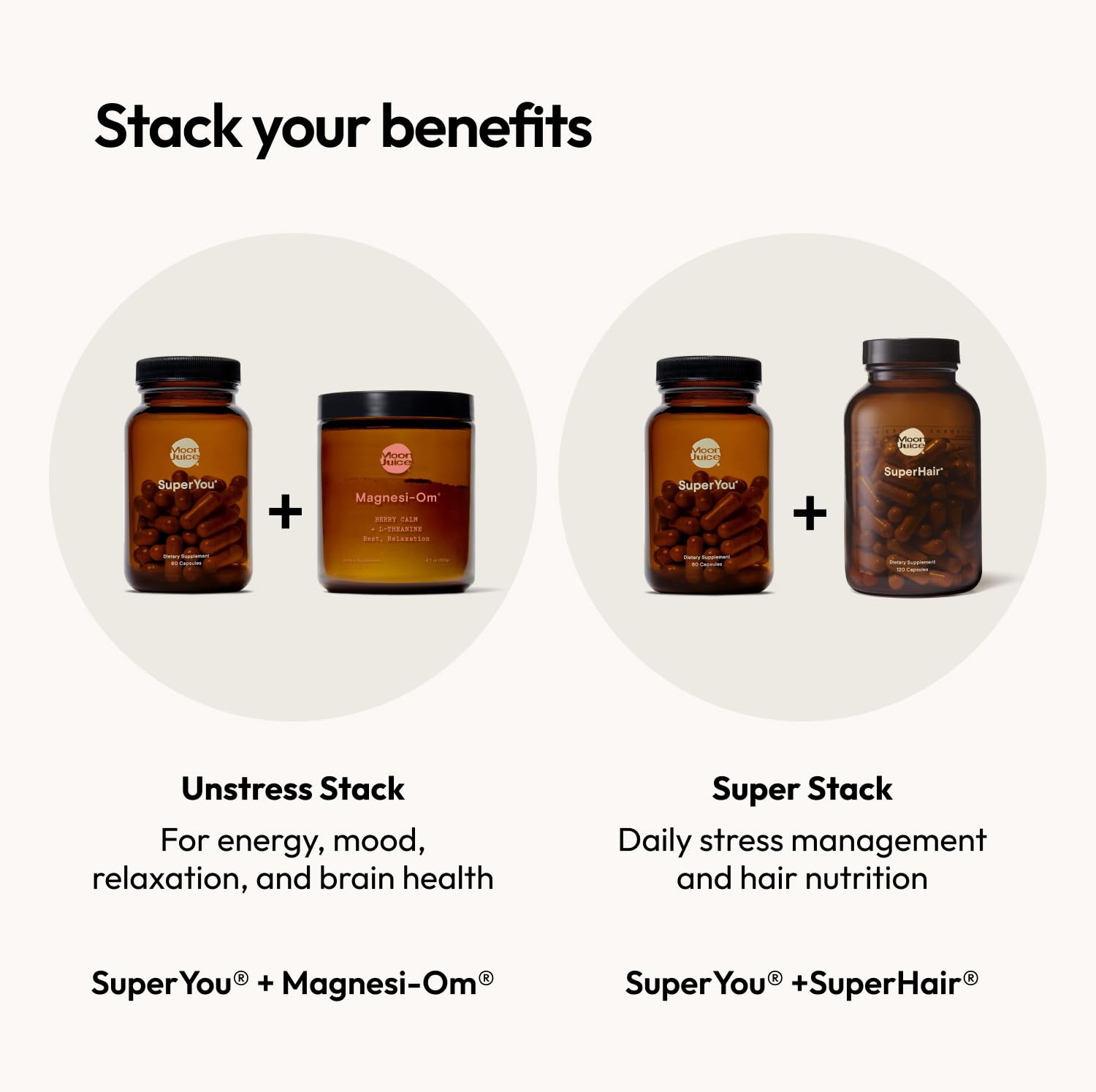 Moon Juice SuperYou Ashwagandha Supplements with Rhodiola, Shatavari & Amla - Cortisol Reducer for Energy, Mood, Focus and Stress Support, Vegan, Non-GMO & 100% Traceable, 60 Capsules, 30 Servings - dailyvitalstore