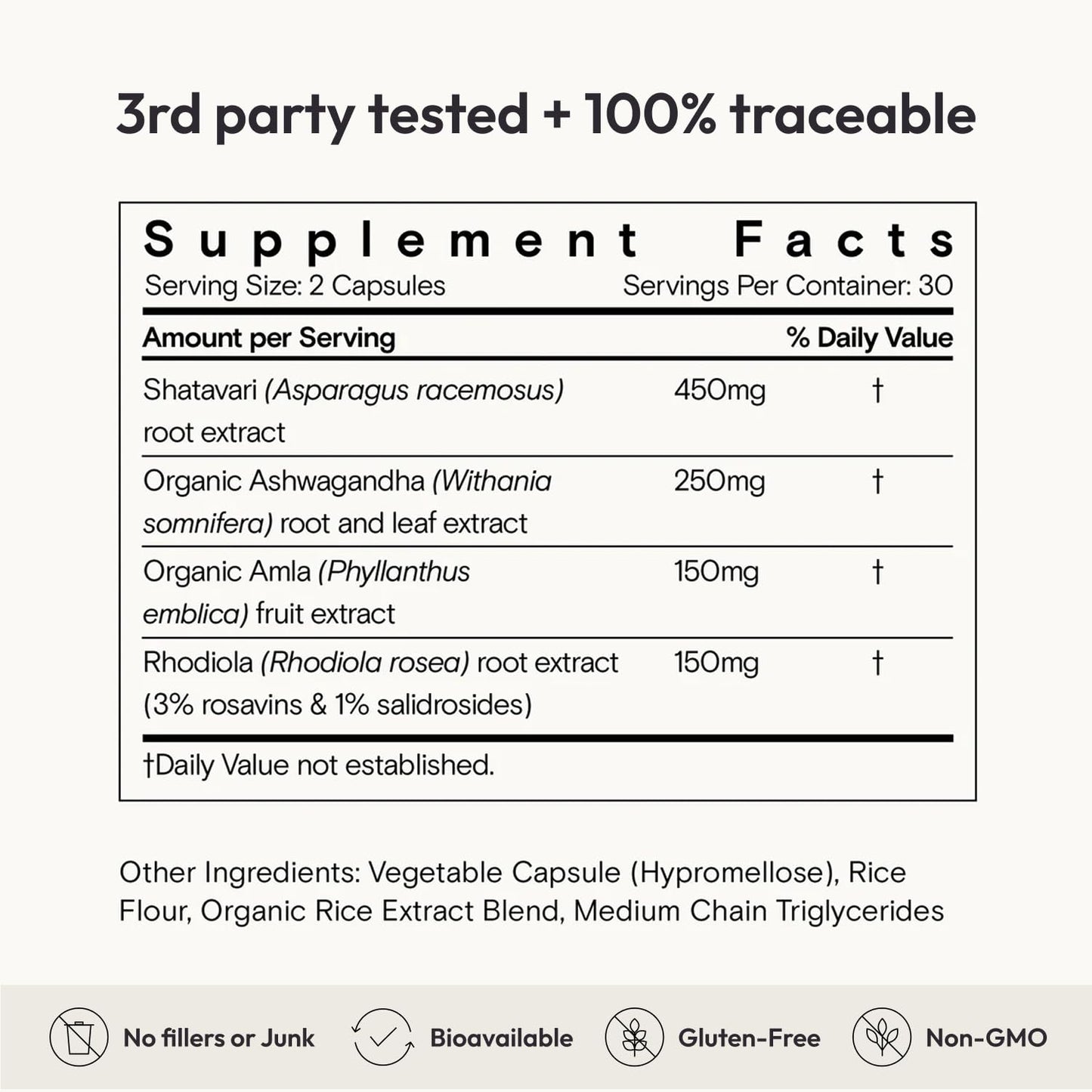 Moon Juice SuperYou Ashwagandha Supplements with Rhodiola, Shatavari & Amla - Cortisol Reducer for Energy, Mood, Focus and Stress Support, Vegan, Non-GMO & 100% Traceable, 60 Capsules, 30 Servings - dailyvitalstore