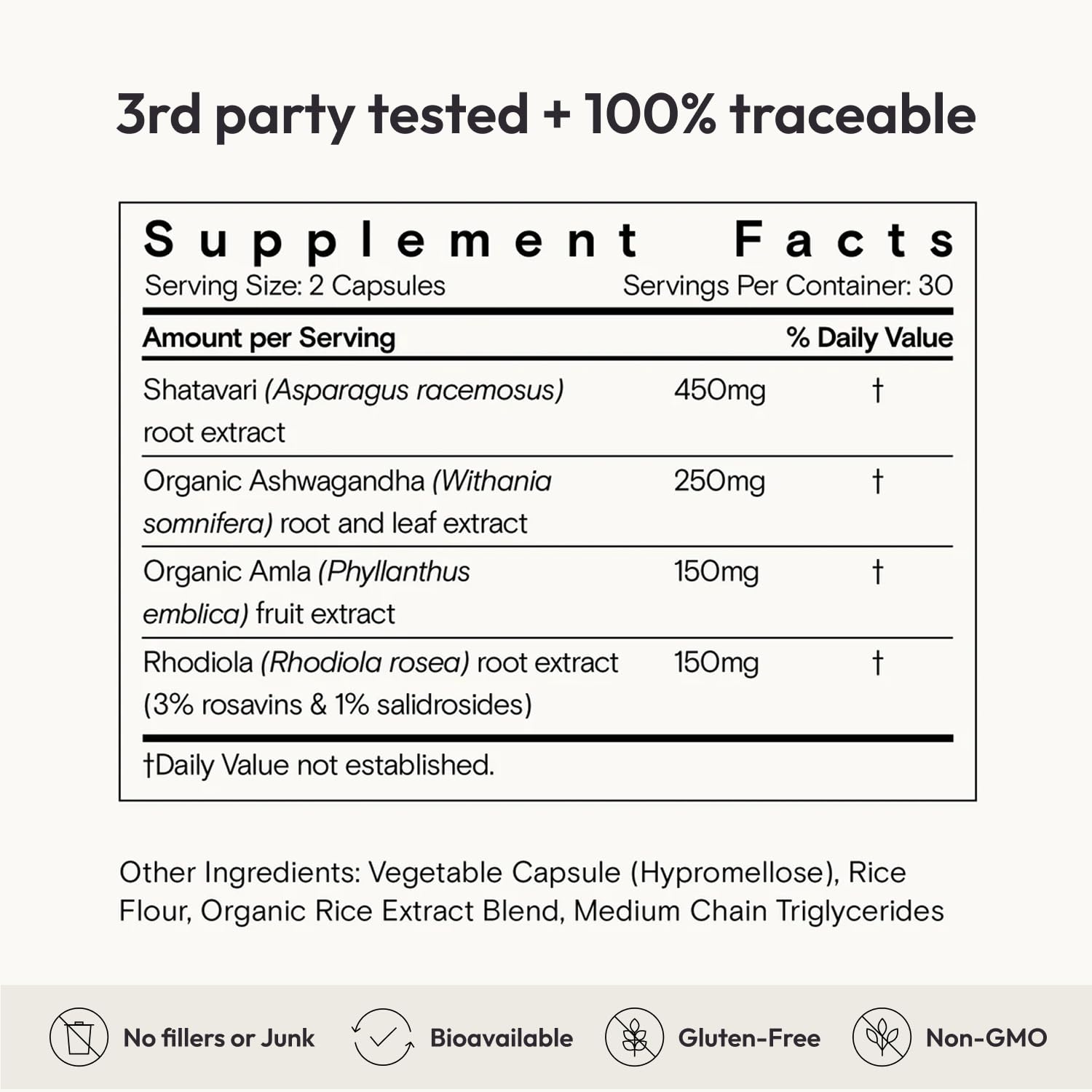 Moon Juice SuperYou Ashwagandha Supplements with Rhodiola, Shatavari & Amla - Cortisol Reducer for Energy, Mood, Focus and Stress Support, Vegan, Non-GMO & 100% Traceable, 60 Capsules, 30 Servings - dailyvitalstore
